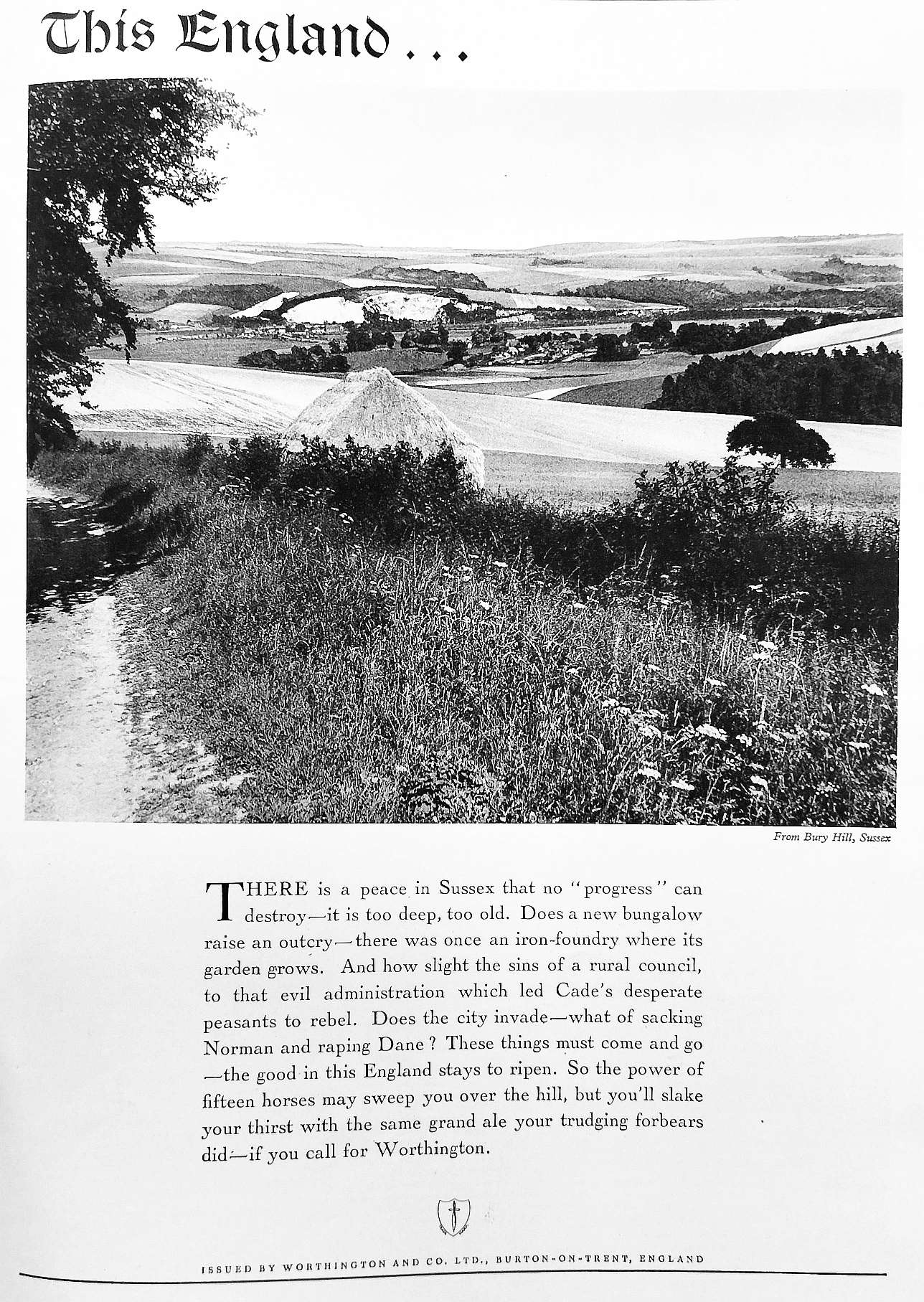 from Bury Hill. Sussex